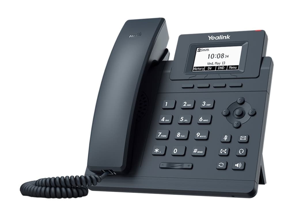 Yealink SIP-T30P, IP Phone, Musta, Johdollinen puhelin, 1000 entries, Painikkeet, LCD