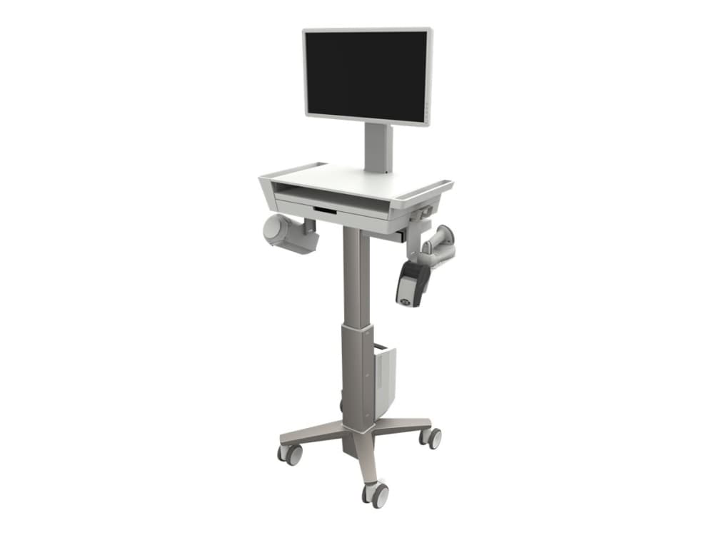 Ergotron CareFit Slim 2.0, Multimediakärry, Harmaa, Valkoinen, Alumiini, Muovi, Terästä, Universaali, 14500 kg, 53,3 cm (21)