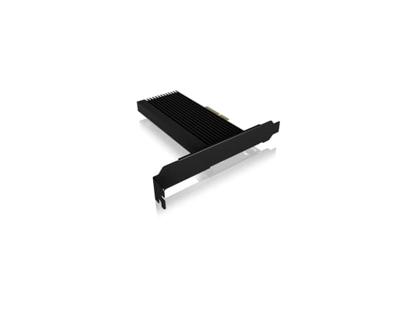 ICY BOX IB-PCI208-HS, PCIe-laajennuskortti jäähdytyselementillä, M.2 NVMe SSD PCIe 4.0 x4 1 portti M.2-controller PCIe x4 Passer til: M.2 SATA SSD sis. Low