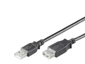 Goobay USB 2.0 AA 500 LC HiSpeed, 5m, 5 m, USB A, USB A, Uros/naaras, Musta