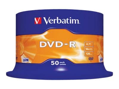 Verbatim - 50 x DVD-R - 4,7 GB 16x - sølvmatteret - kara - kela