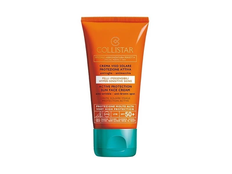 Collistar Speciale Abbronzatura Perfetta Active Protection Sun kasvovoide SPF 50+ - Anti-Aging Sun Creme 50ml