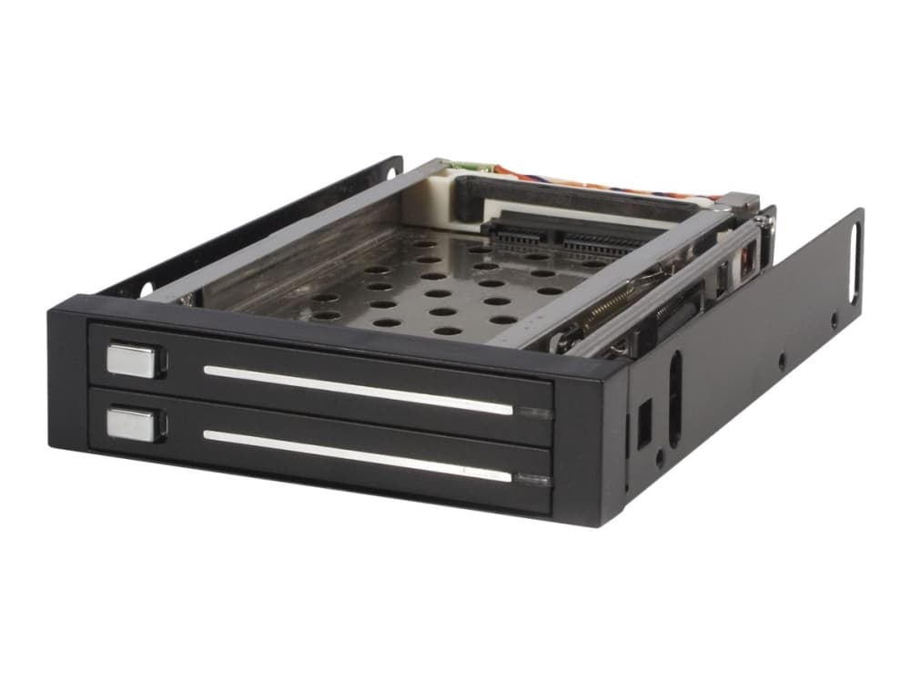 StarTech.com HSB220SAT25B, 8,89 cm (3.5), Etupaneeli, musta, 2.5, SATA, Serial ATA II, Serial ATA III, Alumiini