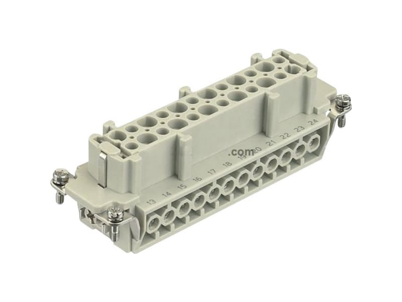 HARTING HAN E liitin, insertti tyyppi 24Bhunstik ruuviliitin max 2,5mm2, 16A24 polet