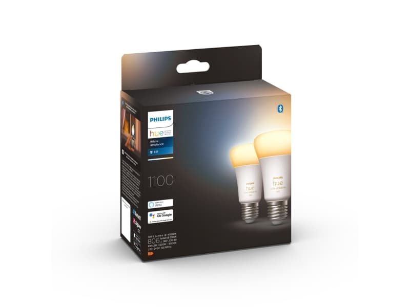 Philips Hue White Ambiance - E27-polttimot - 2 kpl