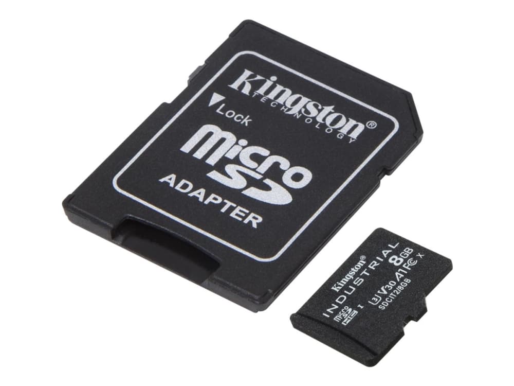 Kingston Technology Industrial, 8 GB, MicroSDHC, Luokka 10, UHS-I, Class 3 (U3), V30