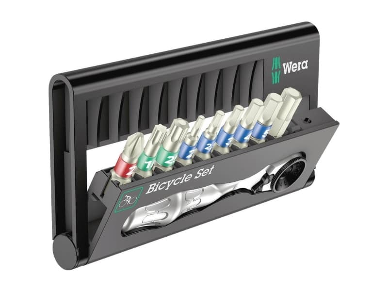 Wera Bicycle Set 9, Musta, Ruostumaton teräs, 123 mm, 27 mm, 74 mm, 156 g, 10 työkalua