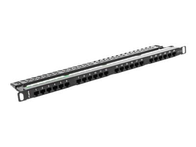 Lanberg PPU5-0024-B, RJ-45, Cat5,Cat5e, Musta, Metalli, Telinekiinnitys, 0.5U