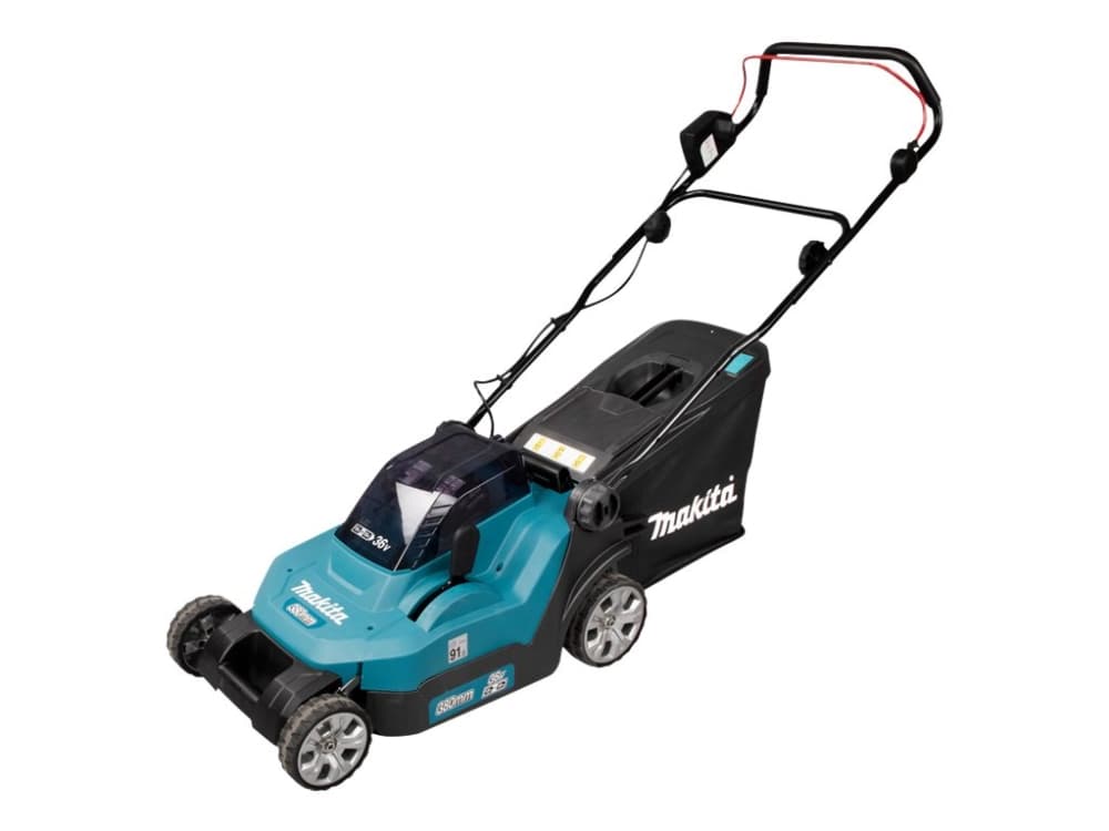 Makita DLM382PM2, 560 m², 38 cm, 2 cm, 7,5 cm, 40 L, 4 renkaita