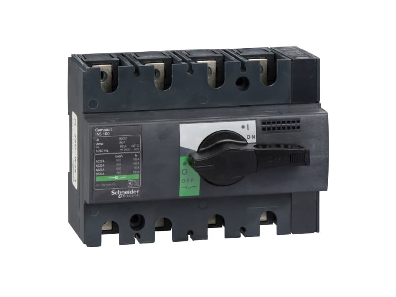 Schneider Electric 28909, Kiertokytkin, 4P, Langallinen, Musta, Harmaa, IP40, Pölynkestävä