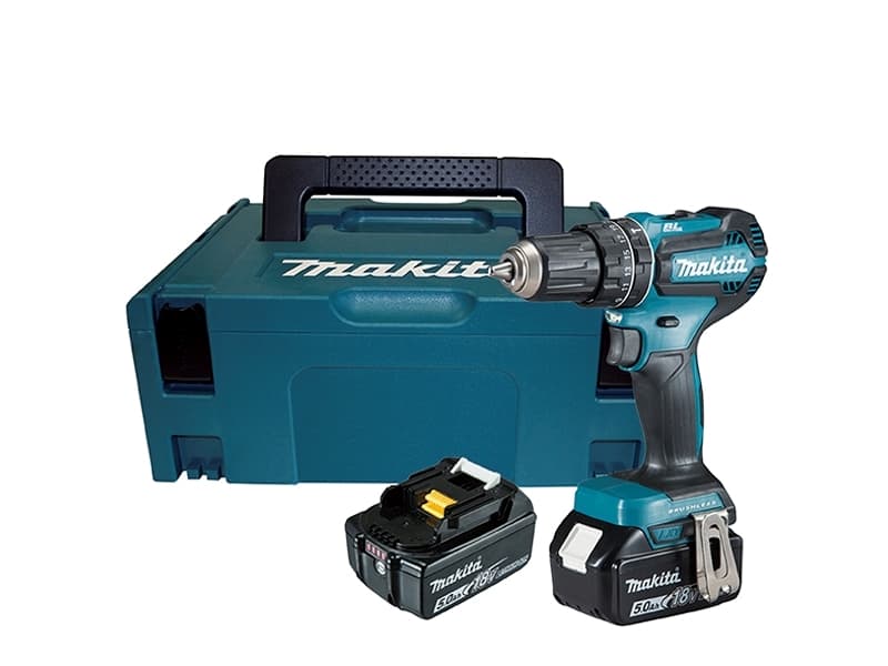 Makita DDF484RTJ - Porakone/porakone - akkuporakone - 2-nopeuksinen - avaimeton porakori 13 mm - 54 N-m - 2 akkua - 18 V