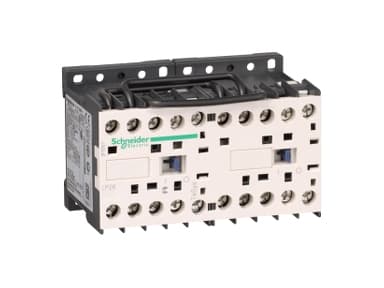 SCHNEIDER ELECTRIC Kääntökontaktori 4KW. 400V AC, 9A AC3,2x3-napainen, 2NO ohjausjännite 24V DC