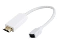 MicroConnect - Standard - videosovitin - Mini DisplayPort naaras - HDMI uros - 10 cm - valkoinen