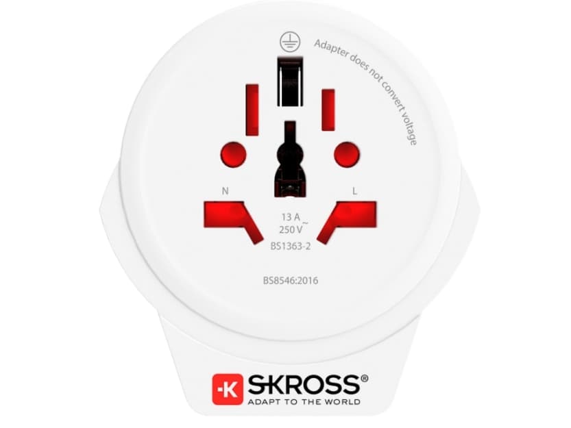 Skross 1.500266, Tyyppi F, Universal, Tyyppi L (IT), Tyyppi B, Tyyppi I (AU), Tyyppi C, Tyyppi J (CH), Tyyppi N (BR), Tyyppi G (UK), 100-250 V, 50 - 60 Hz, 16 A
