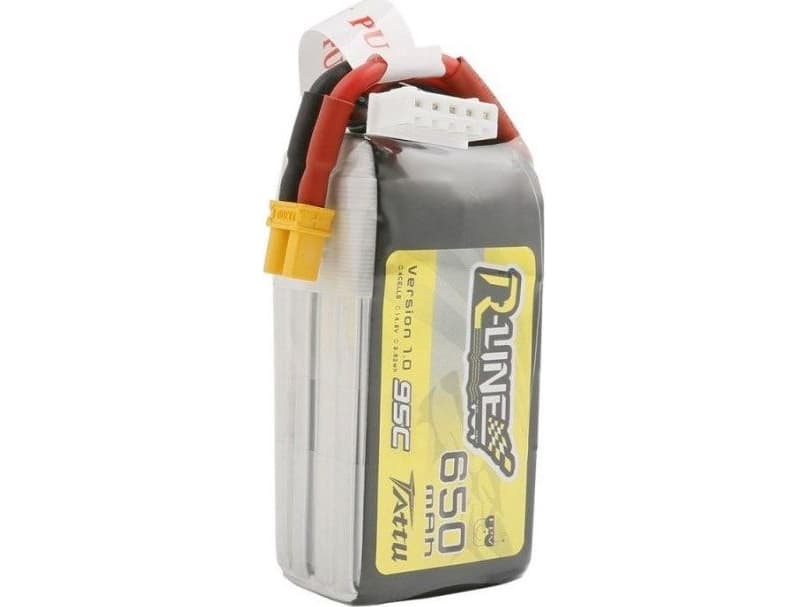 Tattu Modelbyggeri-batteripakkeja (LiPo) 14,8 V 650 mAh Celletal: 4 95 C Softcase XT30