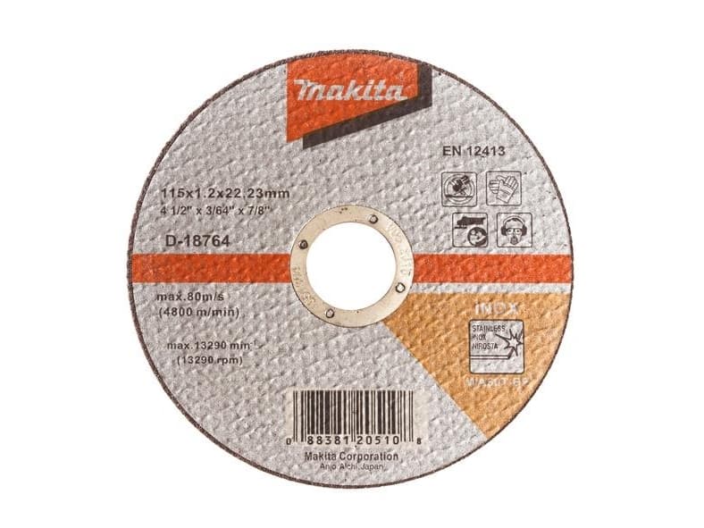 Makita INOX ruostumattomasta teräksestä valmistettu leikkuukiekko 115x22.2x1.2mm D-18764