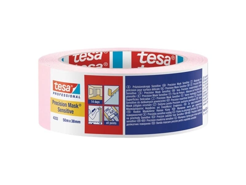tesa PRECISION SENSITIVE 04333-00020-02 Crepebånd Malertape® Lys rosa (L x B) 50 m x 38 mm 1 stk 1 stk