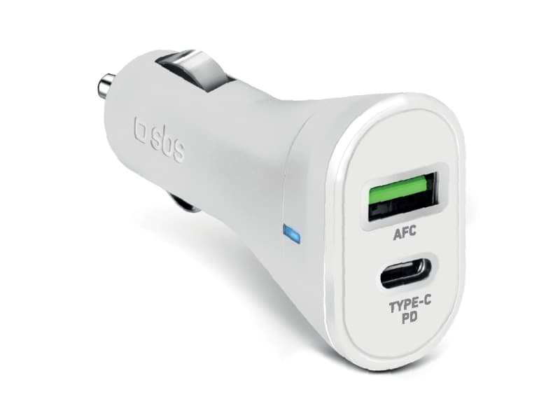 SBS TECRPD20W, Auto, Tupakansytytin, 12 V, Valkoinen