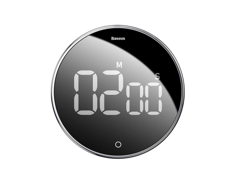 Baseus Heyo rotation countdown, Päivittäinen ajastin, Musta, Digitaalinen, LCD, Vipu, Rotaatio, 99 min