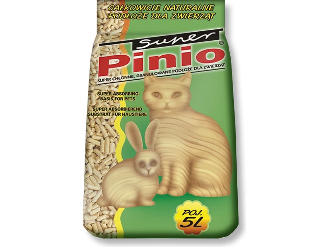 Certech Cat Litter Super Pinio Natural 5 l - Puusta valmistettu kissan kuivike