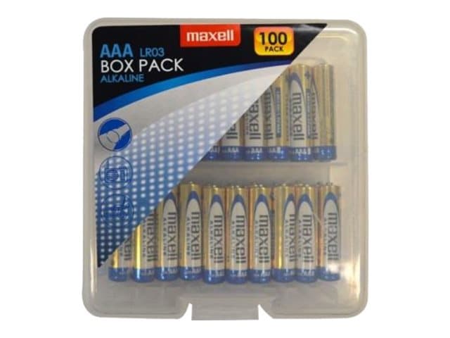 Maxell 790410, Kertakäyttöinen akku, AAA, Alkali, 1,5 V, 100 kpl, 10,5 mm