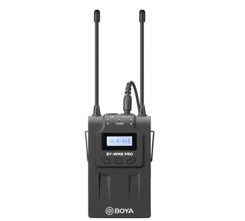 BOYA RX8 Pro, Kannettava (bodypack-vastaanotin), Ultra High Frequency (UHF), Kiinteä, 100 m, Musta, LCD