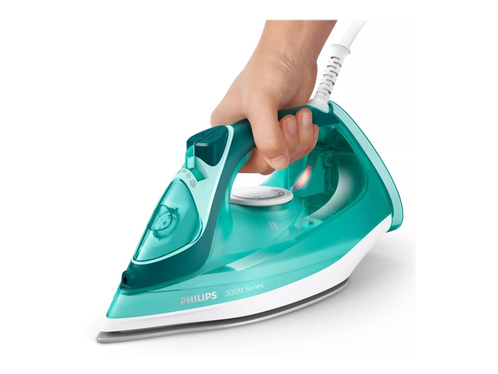 Philips 3000 series DST3030/70 Höyrysilitysrauta, Höyrysilitysrauta, Keraaminen pohjalevy, 1,9 m, 180 g/min, Turkoosi, 40 g/min