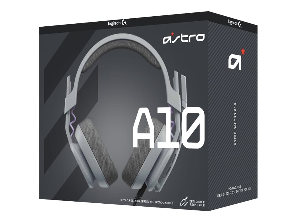ASTRO Gaming A10, Langallinen, 20 - 20000 Hz, Pelaaminen, 246 g, Kuulokkeet, Harmaa