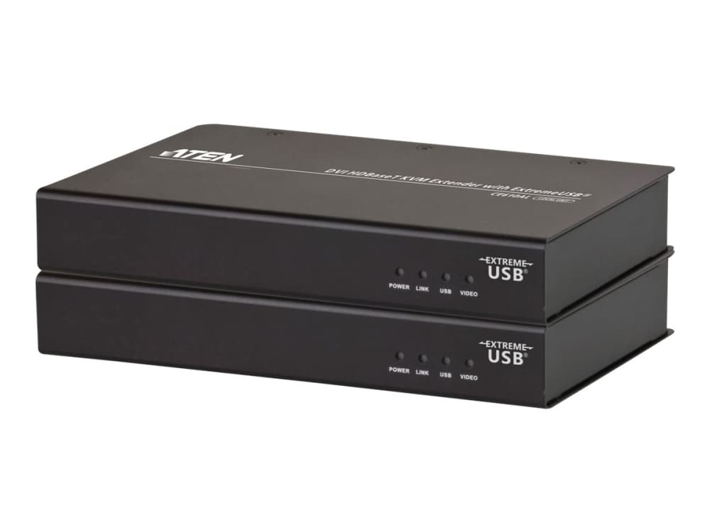 ATEN CE610A, Lähetin & vastaanotin, Langallinen, 100 m, Cat5e, 1920 x 1200 pikseliä, Linkki, Teho, USB, Video