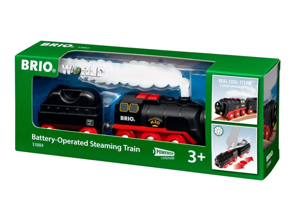 BRIO World 33884 Battery-Operated Steaming Train
