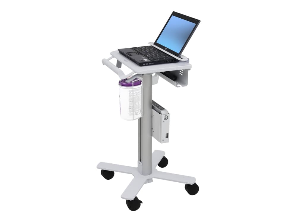 Ergotron StyleView Laptop Cart, SV10, Alumiini, Valkoinen, Kannettava tietokone, Multimediakärry, 4,5 kg, 43,2 cm (17), 4 renkaita