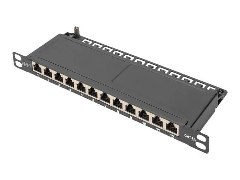 Digitus DN-91612S-SL-EA, IEEE 802.3af, IEEE 802.3at, 10Base-T, Cat6a, 26/22, Musta, Terästä
