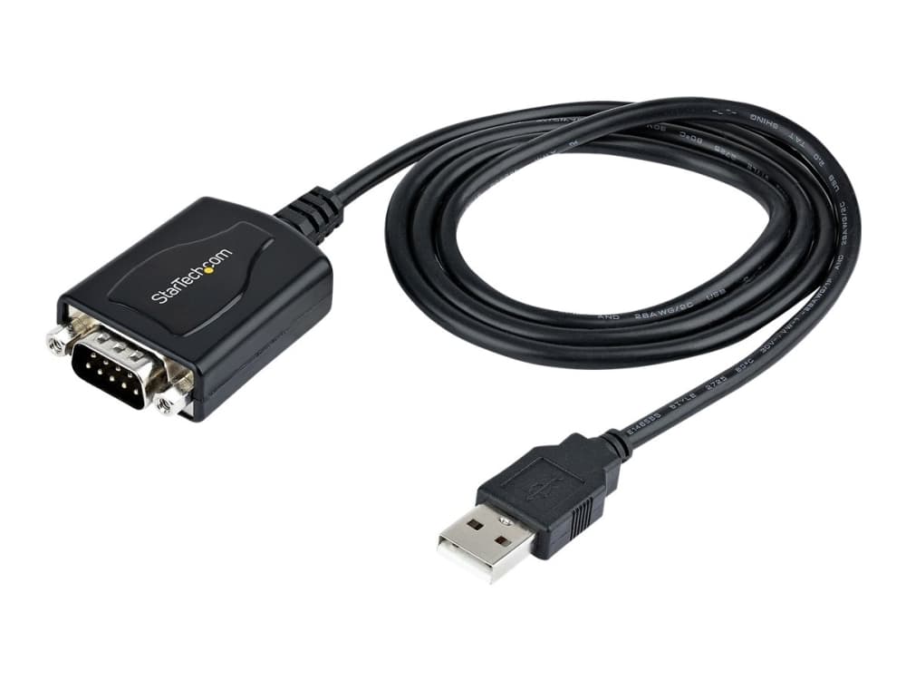 StarTech.com 3ft (1m) USB-sarjakaapeli COM-portin pidikkeellä, DB9 uros RS232 USB-muunnin, USB-sarjasovitin PLC:lle/tulostimelle/skannerille - Prolific IC, automaattinen kättely, Windows/Mac OS - Sarjasovitin - USB - RS-232
