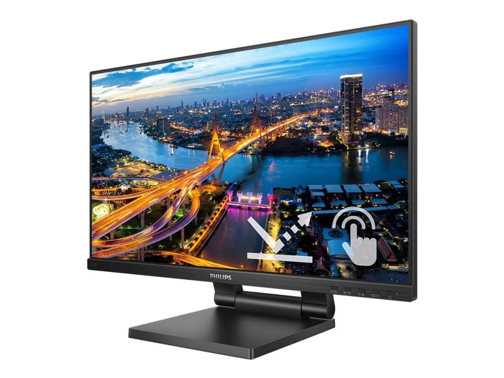 Philips B Line 222B1TC - LED-näyttö - 22 (21,5 katseluun) - kosketusnäyttö - 1920 x 1080 Full HD (1080p) @ 75 Hz - IPS - 250 cd/m² - 1000:1 - 4 ms - HDMI, VGA, DisplayPort - kaiuttimet - musta runko