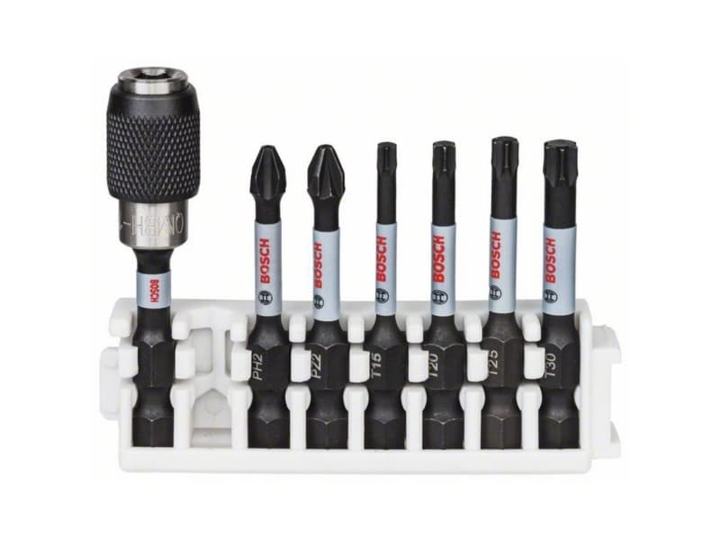 Bosch BITSSET IMPACT PH/PZ/TX 50MM QUHOLD 8ST
