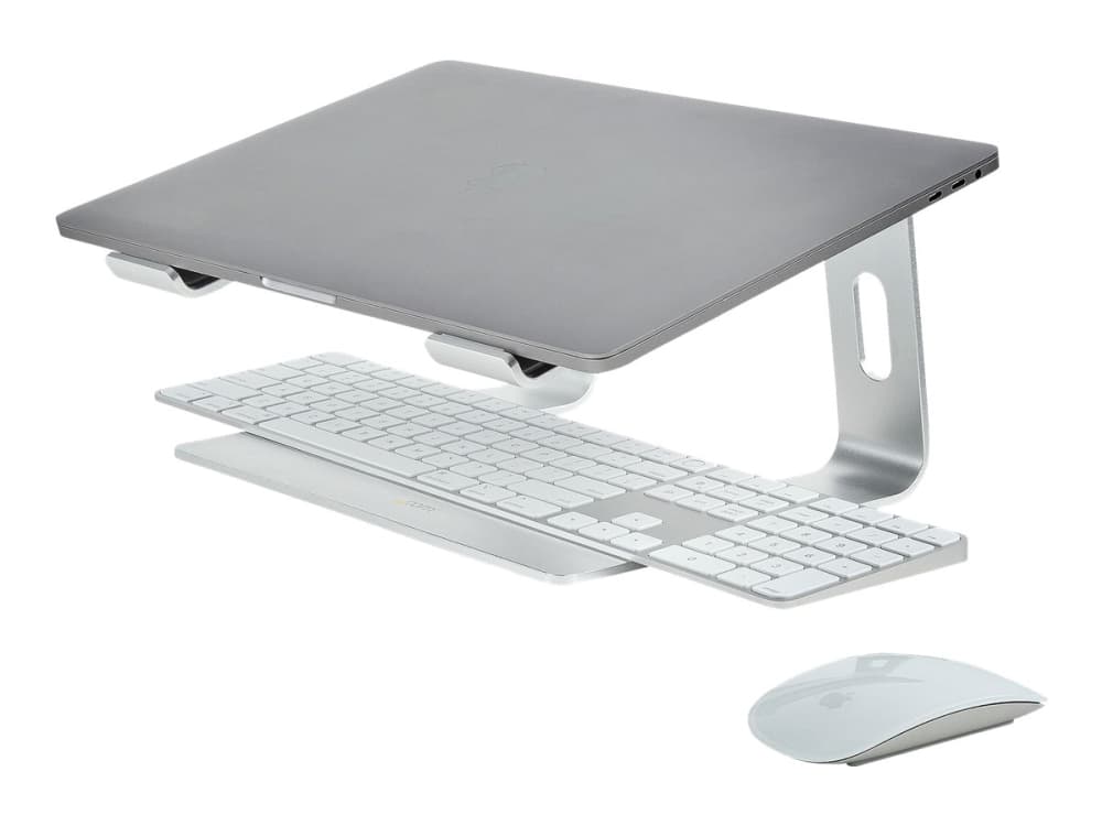 StarTech.com LAPTOP-STAND-SILVER, Kannettavan tietokoneen teline, Hopea, Alumiini, 43,2 cm (17), 5 kg, 223 mm