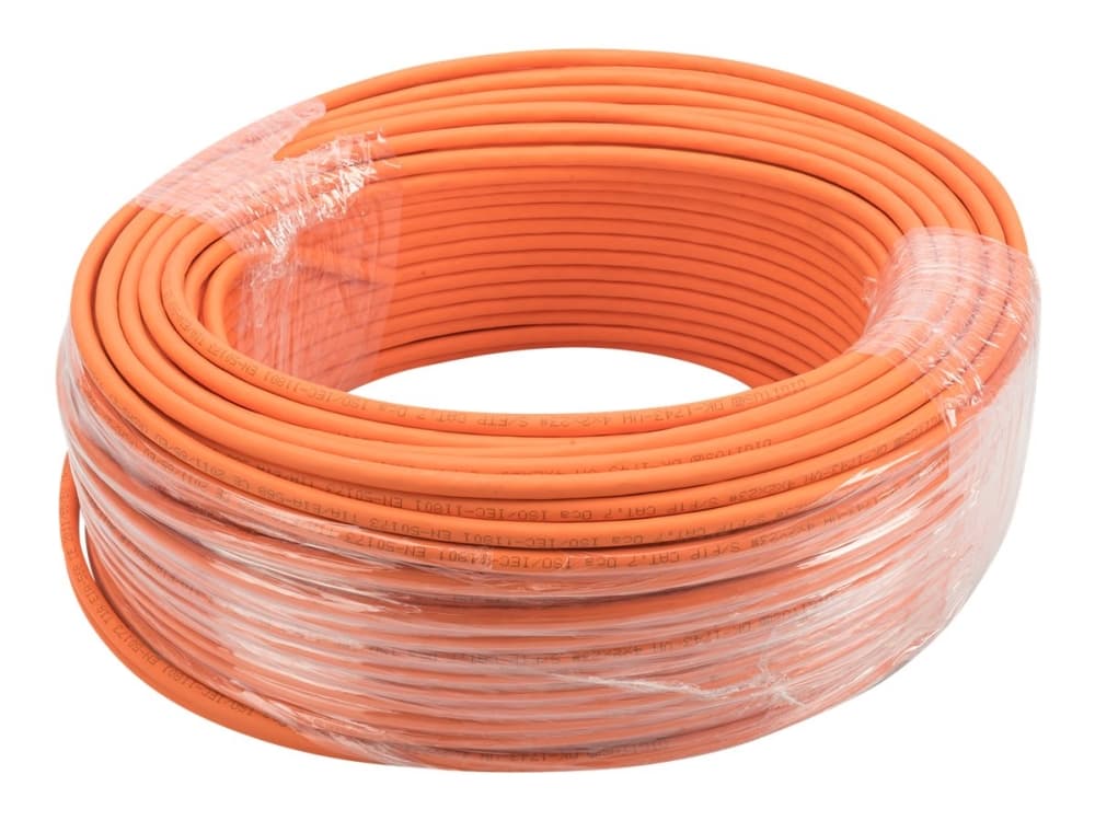 DIGITUS Professional - Bulkkabel - 50 m - SFTP, PiMF - CAT 7 - halogenfri, stigtap, solid, campus - oranssi, RAL 2000
