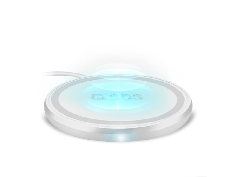 SBS TEWIRELESSUF15W, Sisätila, USB, Langaton lataaminen, Valkoinen