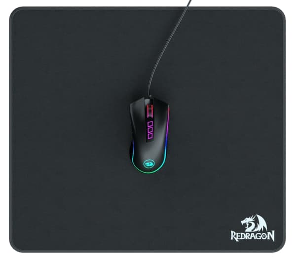 REDRAGON P031, Musta, Yksivärinen, Mikrokuitu, Kumi, Silkki, Liukumaton pohja, Pelihiirimatto