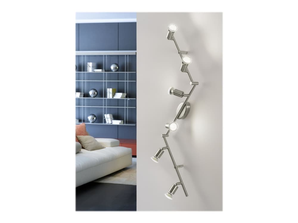 EGLO BUZZ-LED, 6 lamppu(a), GU10, 3000 K, IP20, Metallinen