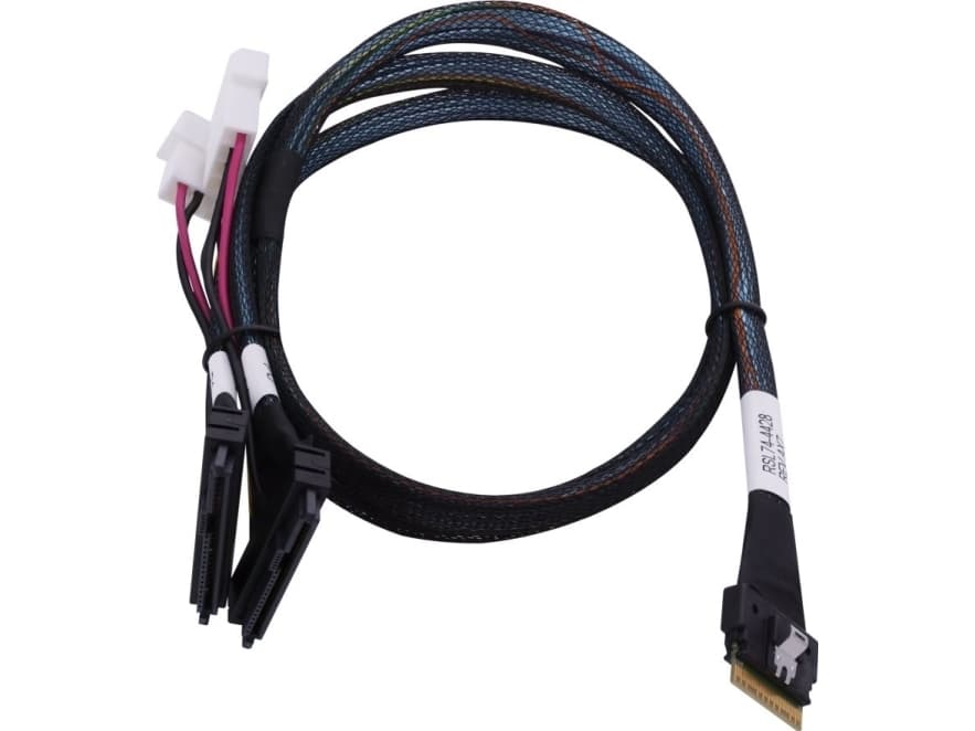 Microchip Technology 2305500-R, 0,8 m, SlimSAS ×8 (SFF-8654), 2SFF-8639 ×4 U.2, Suora, Suora, Musta, Monivärinen