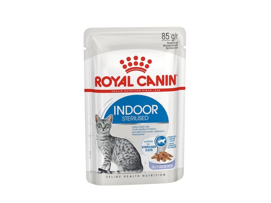 Royal Canin Indoor Sterilized, Aikuinen, Kaikille roduille, Liha,12x85 g