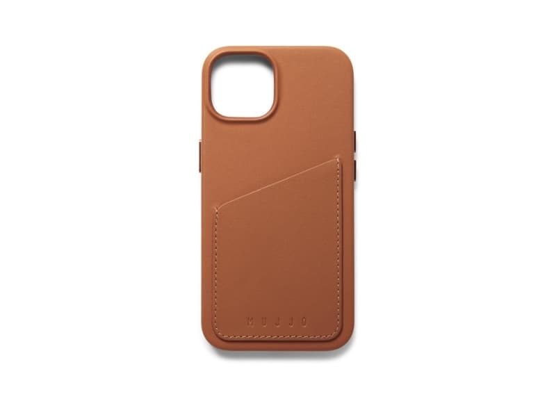 Mujjo Nahkainen lompakkokotelo iPhone 14:lle - ruskea