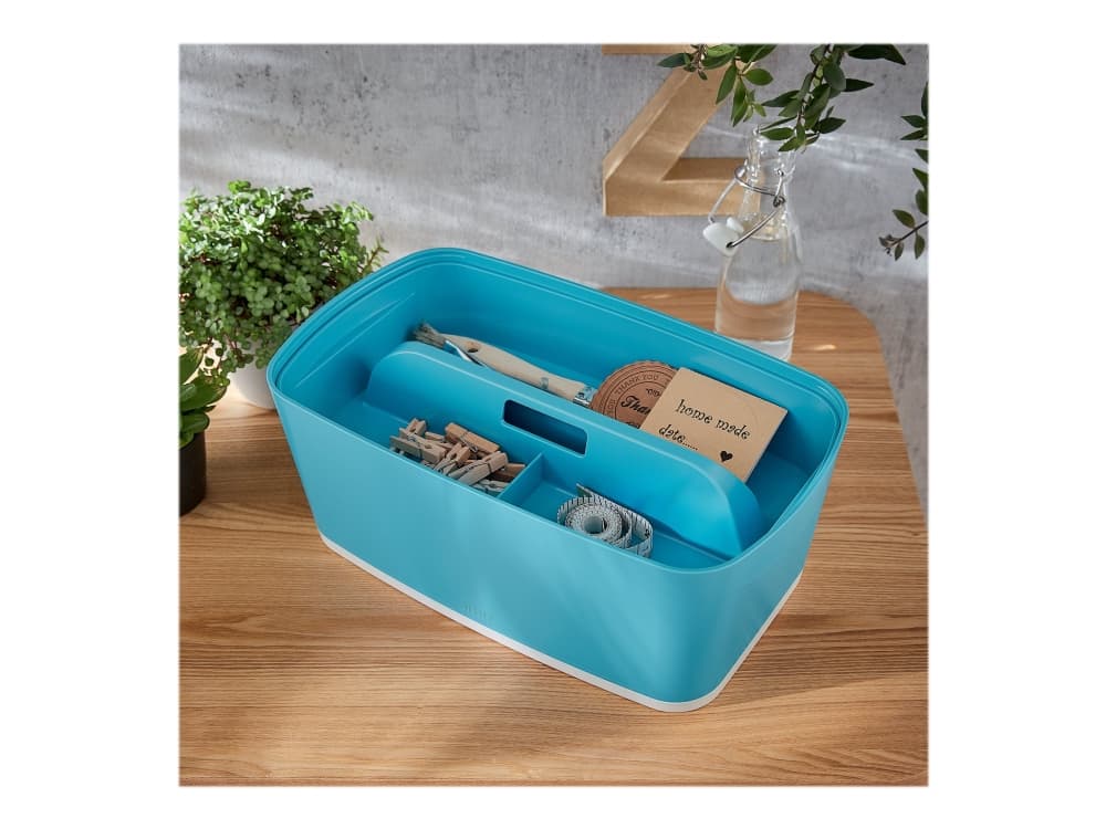 Leitz Cosy säilytyslokerikko kahvalla MyBox S, Sininen, Muovi, 307 mm, 181 mm, 56 mm, 300 g