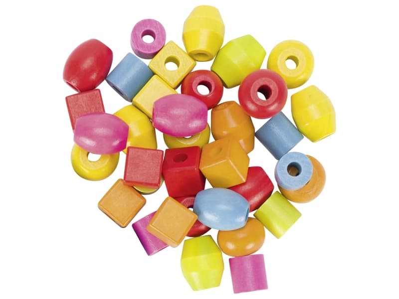 Goki 58498, Puu, Monivärinen, Helmisekoitus, 51 kpl