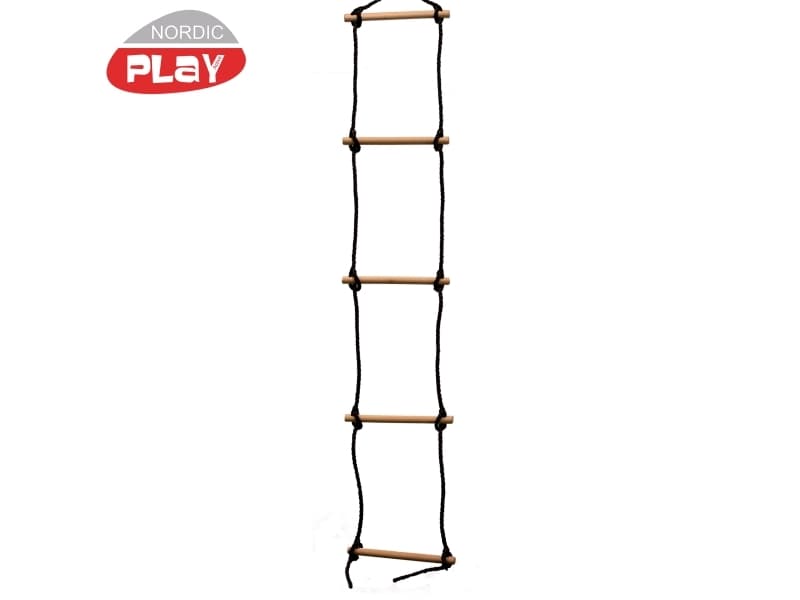 NORDIC PLAY Köysitikkaat 5-portaiset mustalla köydellä (805-461)