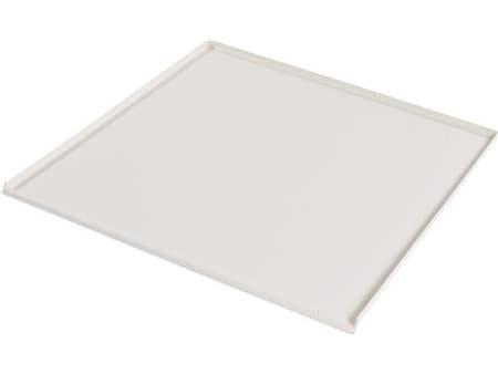 Neoperl-täyttötaso valkoinen, matala reuna. Koko 598 x 570 mm.