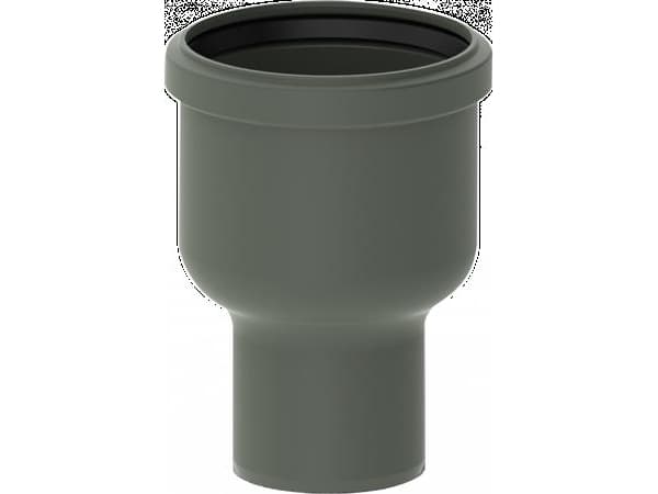 UNIDRAIN Ulostulokulma - Ø75 mm pystysuora, vesilukolla varustettuna