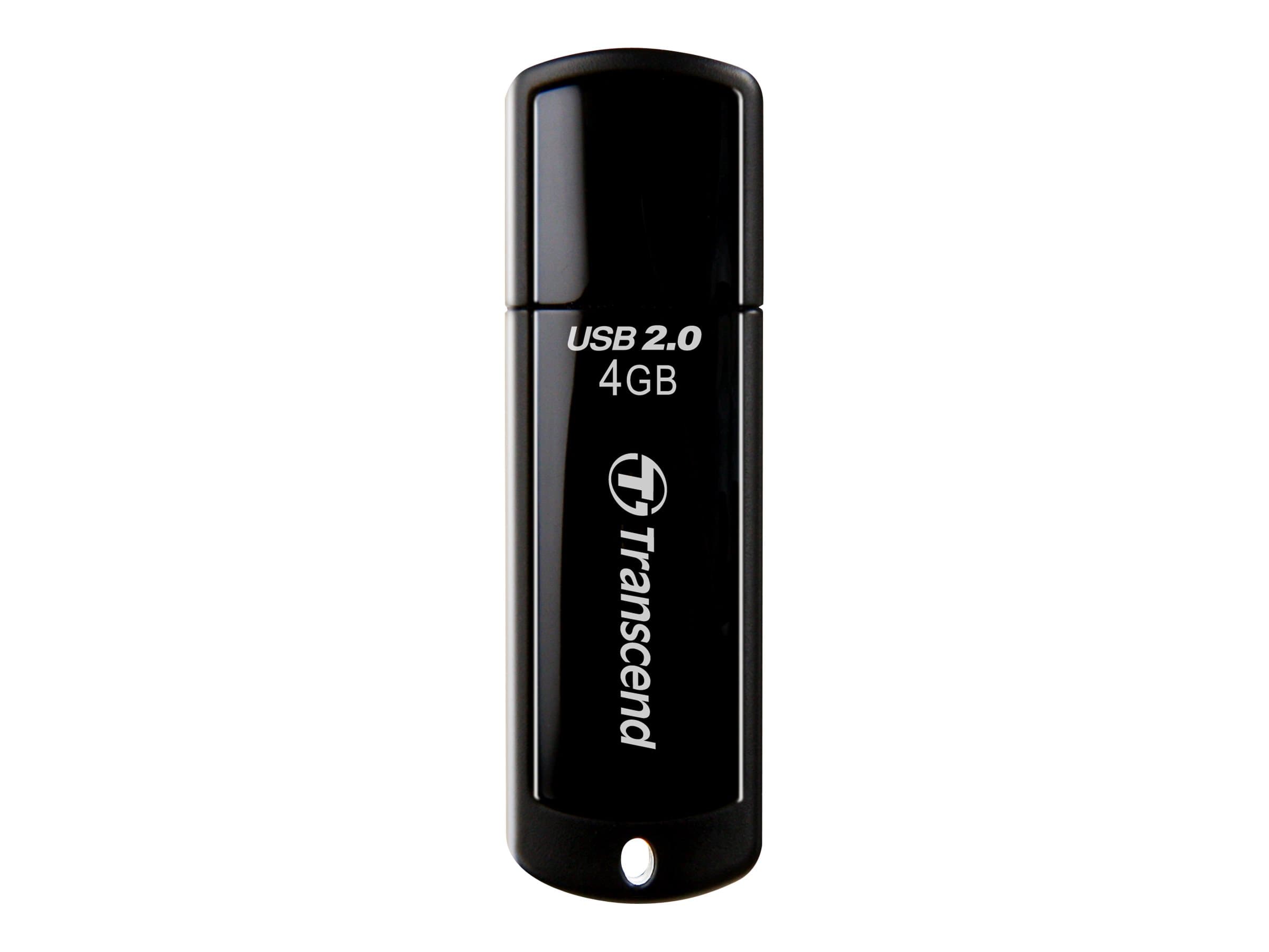 Transcend JetFlash elite JetFlash 350, 4 GB, USB A-tyyppi, 2.0, Suojus, 8,5 g, Musta
