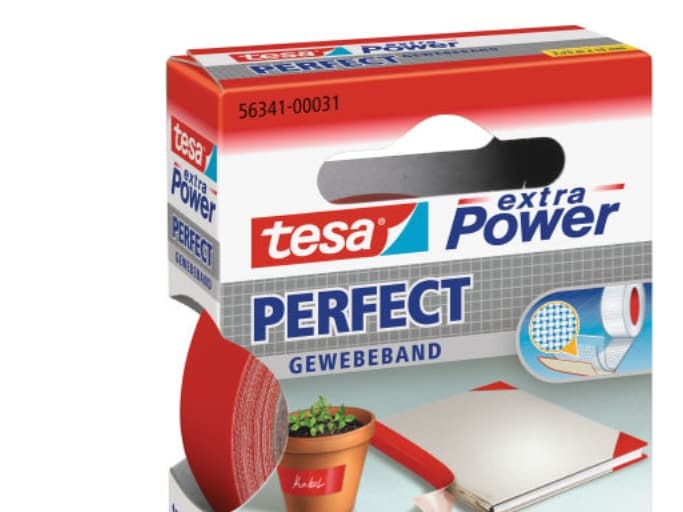 Tesa extra Power Perfect - Tukiteippi - 19 mm x 2,75 m - rød